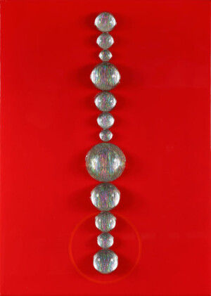 ciclo Ololux, cm 70x50, resine su tavola, 2018