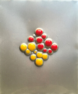 ciclo delle sfere, cm 60x50, resine su tavola, 2019