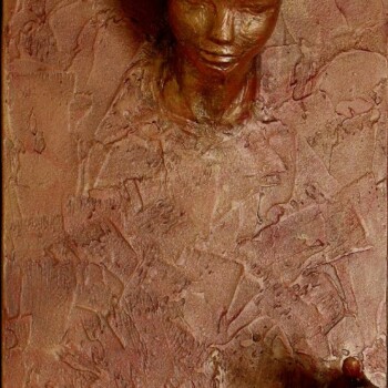 cm 50 x 100, stucchi, resine, pigmenti, tecnica mista su tavola, h 26, 2014 Passaggio dimensionale - sculture in resina giuseppe portella